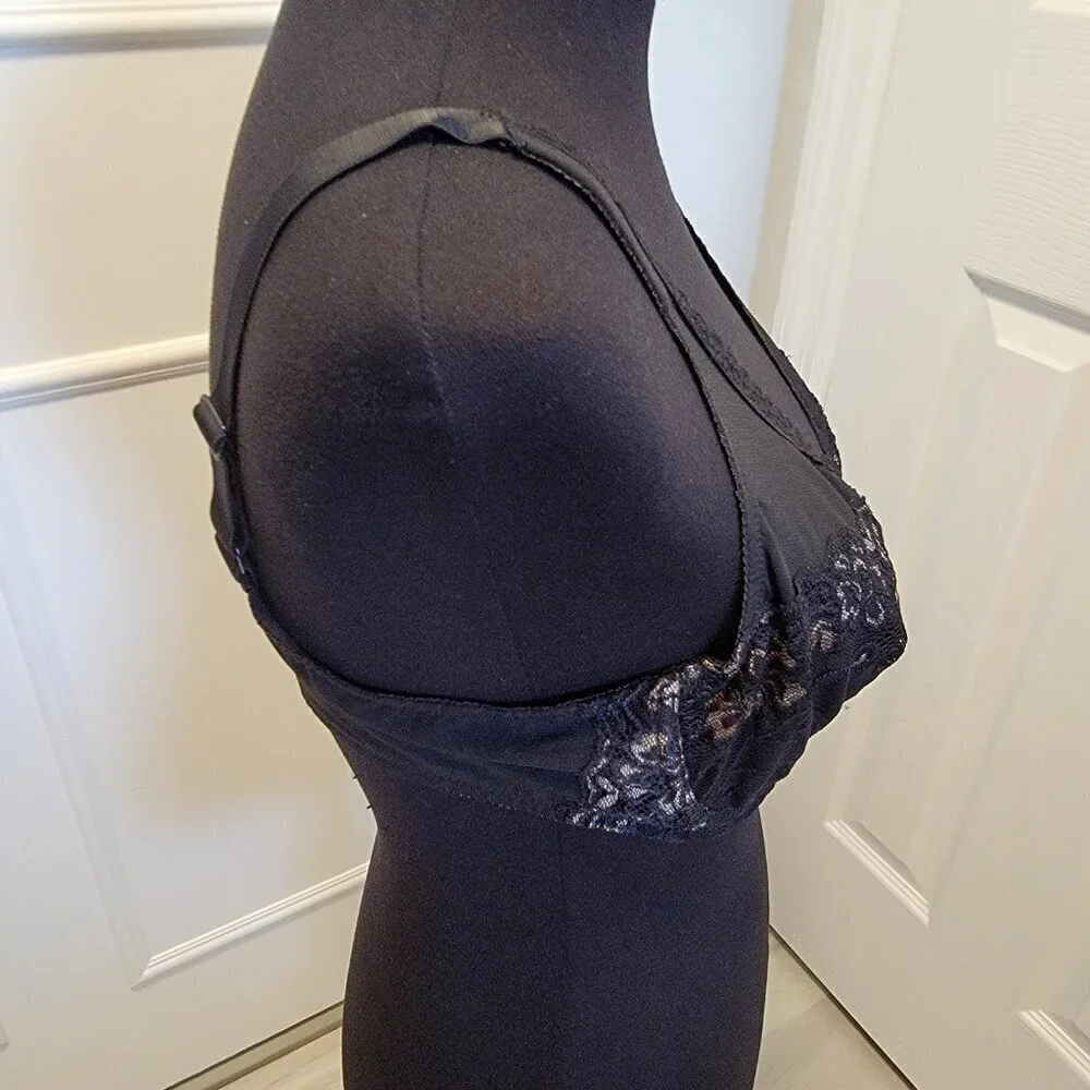 Y2K Barely Breezies Lace nylon underwire bra, size 38C